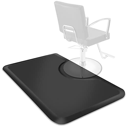 Saloniture 3 ft. x 5 ft. Anti-Fatigue Salon Floor Mat - Black