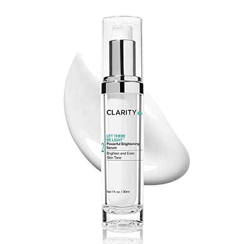 ClarityRx Let There Be Light Powerful Brightening Face Serum, Plant-Based Natural Hydrating Treatment with Hyaluronic Acid for Hyperpigmentation, Dark Spots & Dull Skin (1 fl oz)