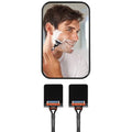 Shower Mirror Anti-Fog Shaving Mirror 4.1 * 6.5 Inch Anti-Fog Shower Mirror Swivel Bathroom Mirror Shower Accessories Bathroom Accessories with 2 Razor Holders (Black)