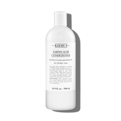 Kiehl's Amino Acid Conditioner, Strengthening and Moisturizing Hair Treatment, with Amino Acids, Jojoba and Coconut Oil to Improve Manageability and Added Shine, Suitable for All Hair Types