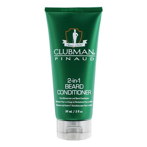 Clubman Pinaud 2-in-1 Beard Conditioner and Face Moisturizer, 3 oz