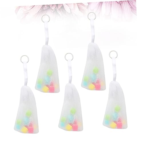 FOMIYES 5pcs Foaming Net Soap Bags with Hanging Design