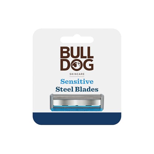 Bulldog Skincare - Sensitive Steel Blades - Men's Razor Blade Refills ? Contains 4 Blade Heads