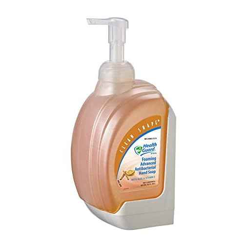 Health Guard 21314 Foaming Advanced Antibacterial Hand Soap, 950 mL Clean Shape Pump Bottle, Amber with Citrus Spice Scent (Pack of 4)