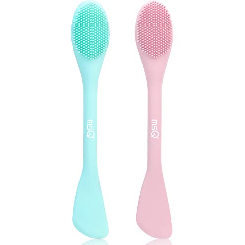 MSQ Silicone Face Mask Brush 2-Pack | Soft Facial Cleanser