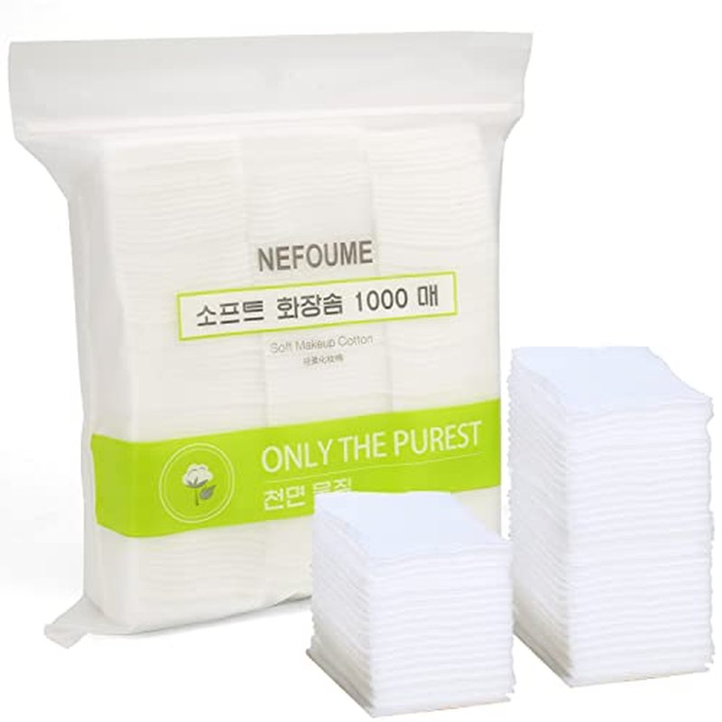 1000 Thin Makeup Remover Cotton Pads – Lint-Free Facial