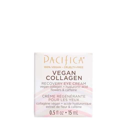 Pacifica Beauty, Vegan Collagen Overnight Recovery Eye & Face Cream, Hyaluronic Acid, Caffeine, Vitamin C & E, Hydrating & Moisturizing Skin Care for Aging and Dry Skin, 15ml - 0.5 fl oz