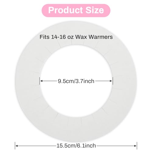 Wax Collars for Wax Pot - 100PCS Disposable Coated Paper Protective Clean Collar for 14oz Wax Warmer Melting Pot for Hair Removal Women Wax Bath Accessories Esthetician Professional Supplies