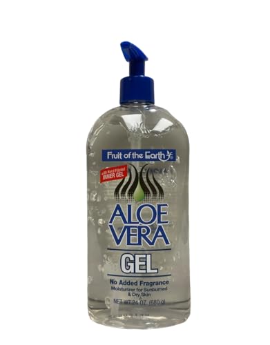 Fruit Of The Earth Aloe Vera 100% Gel, Crystal Clear 24 oz (Pack of 3)