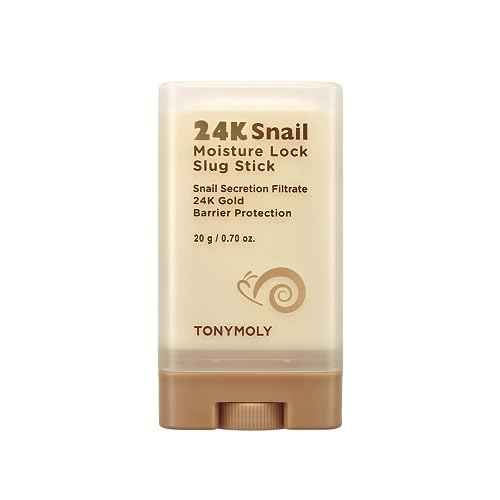TONYMOLY 24K Snail Moisture Facial Stick ? Hydrating Multi Balm with Snail Mucin & 24K Gold for Glowing Skin, Moisture Barrier Protection & Anti-Aging Skincare, 20g