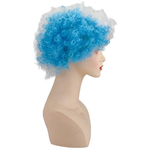 Argentina Flag Afro Wig for Football Fans - World Cup 2026