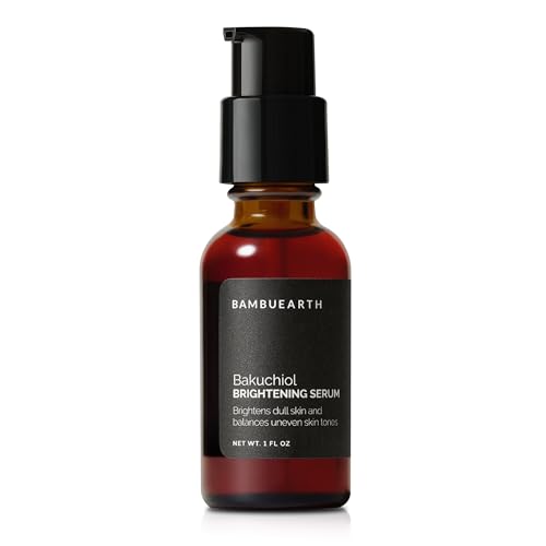 Bambu Earth Bakuchiol Brightening Serum, Retinol Alternative Skin Care (1 Fl Oz) - Organic Ingredients, Rosehip Seed Oil, Buriti Oil, Sea Buckthorn & Antioxidants - Anti Aging Skin Serum for Face