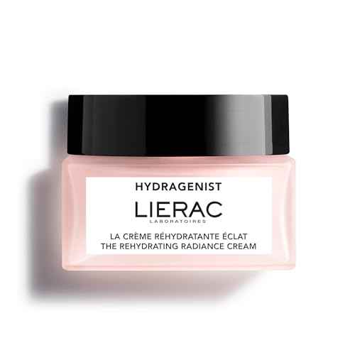 Lierac Rehydrating Radiance Face Cream - Hydrating Formula, Face Moisturizer Cream for Woman, Fine Lines, Hydrating, Smooths Skin with Hyaluronic Acid, Sensitive Skin - 50ml