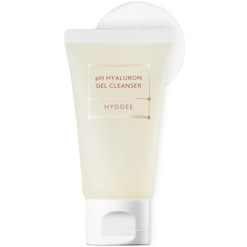 HYGGEE pH Hyaluron Gel Cleanser - Hyaluronic Acid Hydrating Face Wash - pH Balancing Formula for All Skin Types - Hypoallergenic Mild Makeup Cleansing Gel (1.69 fl.oz.)