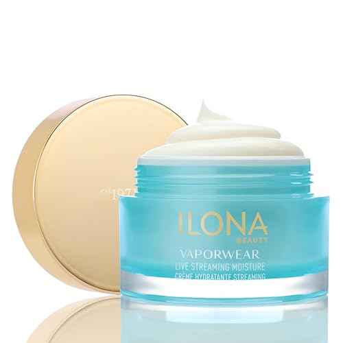 ILONA | Vaporwear Live Streaming Moisturizer | Exclusive 24/7 Rehydration Technology featuring Multi-Dimension Ceramides, Hyaluronan & Firming Peptides | Deeply Hydrating & Plumping Face Cream, 1.7 oz