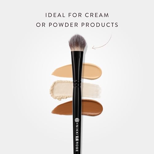 BK BEAUTY - NIKKI LA ROSE N16 PRO CONCEALER BRUSH ? Precision Blending for Under-Eye & Spot Concealing, Flawless Coverage Without Streaks