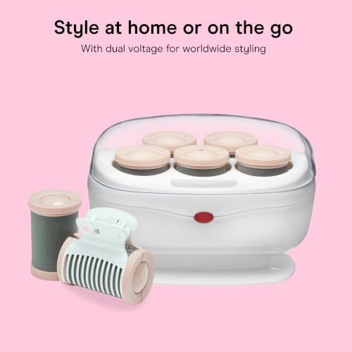Conair Jumbo Hot Rollers 5-Piece Set | 1.5-inch Ceramic Hair Rollers