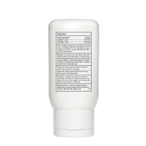 CONTROL CORRECTIVE Botanical Soothing Cream Spf 30, 2.5 Oz - Sunscreen, Moisturizers, Sensitive Skin, Calms The Skin & Protects, Wheat Germ Oil, Vitamin E, Humectants, Restores Skin Balance