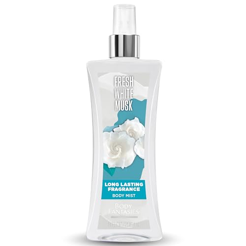 Body Fantasies Signature Fresh White Musk Body Spray 8 Fl Oz - Long Lasting Fragrance