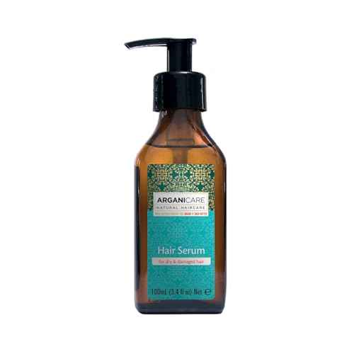 Arganicare Natural Argan Oil Serum with Jojoba Oil - Hair Growth Formula for Damaged Hair, Dry Scalp Treatment & Frizz Control - Vegan Shea Moisture Blend