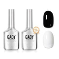 GAOY Black & White Gel Nail Polish Set - 2 Pcs 16ml UV Gel Polish Kit