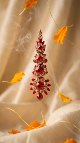 13 Long Crystal Bindis Handmade Face Jewels for Bridal & Party