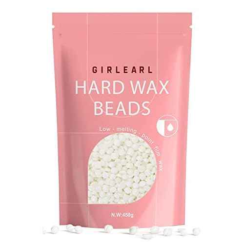 1lb Wax Beads for Hair Removal - Unscented Hard Wax Beads Refill for Professional Full Body Waxing - Ideal for Facial, Brazilian Bikini, Legs, and Underarms at Home for Women and Men (White)