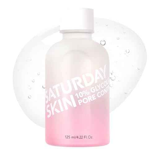 Saturday Skin Pore Clarifying Toner 10% Glycolic Acid&AHA Deep Cleansing Astringent Facial Toner,Hypoallergenic Skin-Purifying Face Toner to Cleanse, Recondition and Purify Skin, Non-Comedogenic
