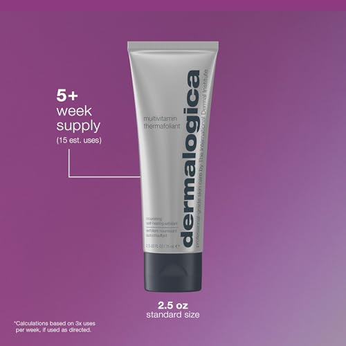 Dermalogica Multivitamin Thermafoliant, Face Exfoliator Scrub with Salicylic Acid and Retinol - Anti-Aging, Immediately Reveal Smoother and Fresher Skin, 2.5 Oz