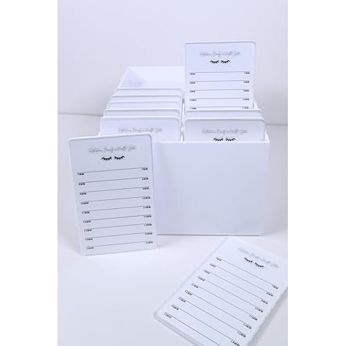 10 Layers Acrylic Eyelash Storage Box - Makeup Organizer False Eyelashes Glue Pallet Holder - Eyelash Extension Organizer Box - Grafting Eye Lashes Extension Close-Packed Display with 10 Pallets