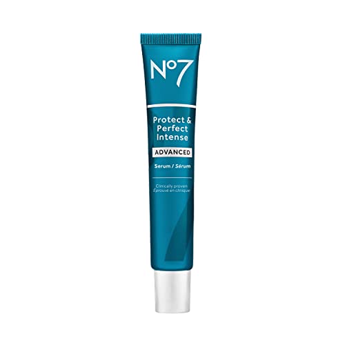 No7 Protect & Perfect Intense Advanced Serum - Anti-Aging Face Serum that Visibly Smoothes & Firms Fine Lines and Wrinkles - Formulated with Hyaluronic Acid and Matrix 3000+ Technology (1.69 Fl Oz)