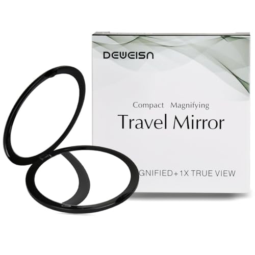 deweisn 10x Magnifying Compact Makeup Mirror - 4" Handheld