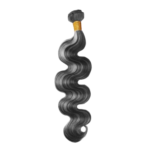 Fridnae Grey Ombre Body Wave Human Hair Bundles 32 Inch Salt & Pepper Two Tone Highlight - P1BGrey