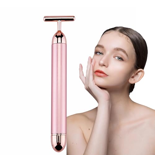 24K Gold Facial Massager T-Shape Tool for Face & Neck