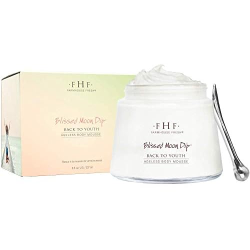 FarmHouse Fresh Body Lotion, Firming Moisturizing Peptide Cream. Blissed Moon Dip Back To Youth Ageless Body Mousse. 8 Fl Oz