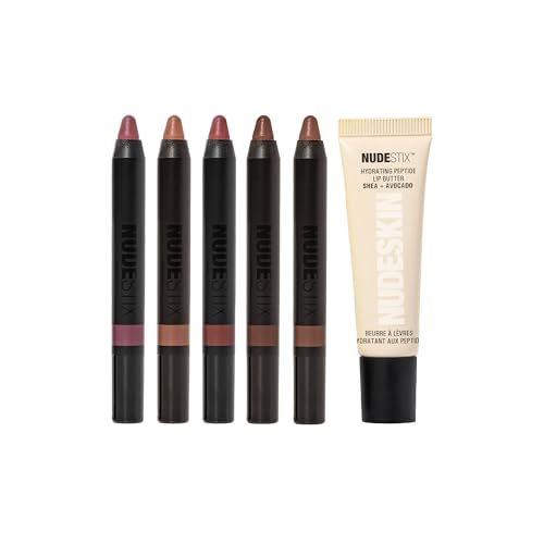 Nudestix Nude Love Lip Palette ? Limited Edition 6-Piece Lip, Cheek & Eye Set in Matte & Glossy Finishes | Vegan, Clean, Multi-Use Makeup in Reusable Collector Tin | Anniversary Nude Collection