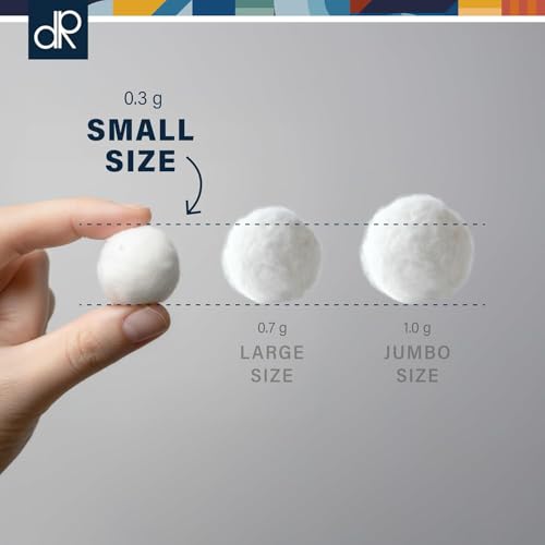 DecorRack 600 Small Hypoallergenic Cotton Balls for Makeup, Baby Care & Household Use