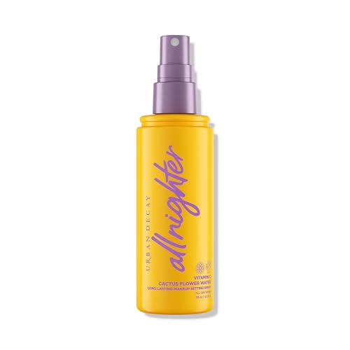 Urban Decay All Nighter Vitamin C Hydrating Makeup Setting Spray for Face, Transfer-Resistant, Waterproof, 16 HR Wear, with Vitamin C & Cactus Flower Water, Illuminated Finish, for Dry Skin, Vegan