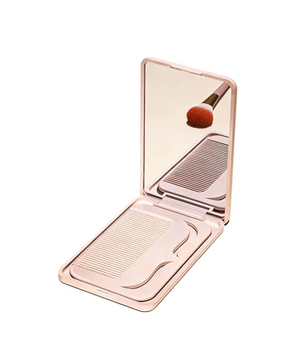 YOFAN Compact Travel Makeup Mirror with Detachable Comb - Foldable Pocket Mirror