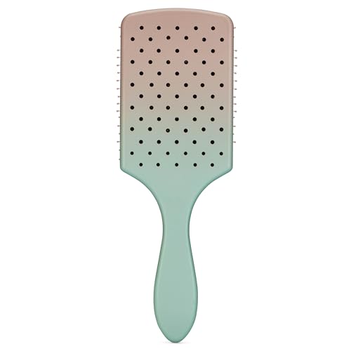 Wet Brush Paddle Detangler Hair Brush, Seafoam/Coral (Feel Good Ombre) - Ultra-Soft IntelliFlex Bristles with AquaVent Design – Great For Hair Treatments - Pain-Free Brush For Wet Dry Damaged Hair