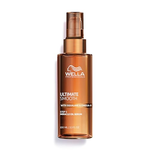 Wella Professionals ULTIMATE SMOOTH Miracle Oil Serum for Dry, Dull & Frizzy Hair | Nourishes, Smooths & Adds a Silky Shine | With Squalane & Omega 9 | Heat Protectant | Color Safe