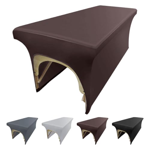 Leather Massage Table Cover Reusable & Waterproof Lash Bed Cover Fitted Excellent for Lash Extension, Massage, Spa, Beauty Salon, Wax, Tattoo, 1 Pack, Coffee