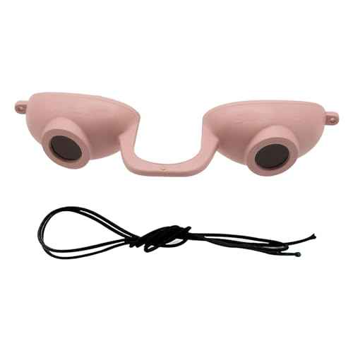Super Sunnies EVO Flex UV Eye Protection FDA Compliant Eyeshields, Tanning Bed Goggles, Red Light Theraphy Glasses with Strap 1 Pack - Peach