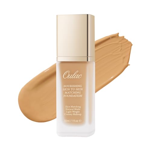 Oulac Foundation Makeup Medium to High Coverage Caramel 16