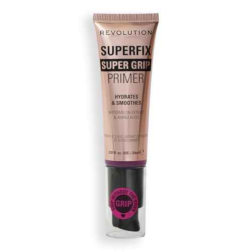 Revolution Beauty London, Superfix Grip Primer, Hydrating & Smoothing Face Primer for Makeup, Gel-Formula to Grip Look, Vegan & Cruelty-Free, 0.81 fl oz