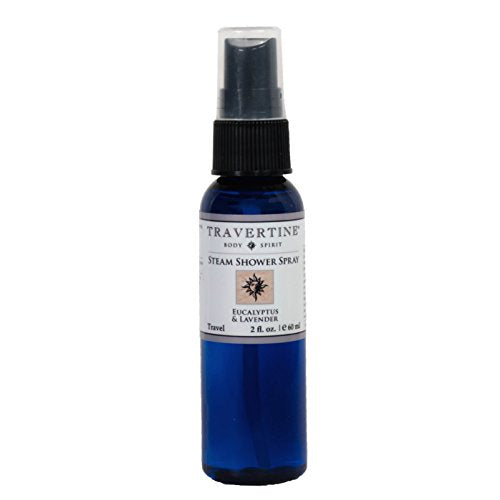 Travertine Spa Steam Shower Spray, Eucalyptus And Lavender, 2 oz.