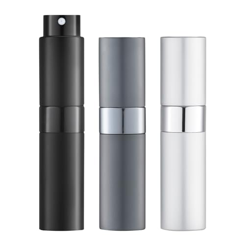 LISAPACK 8ml Travel Refillable Perfume Spray Bottle Set - 3 Colors