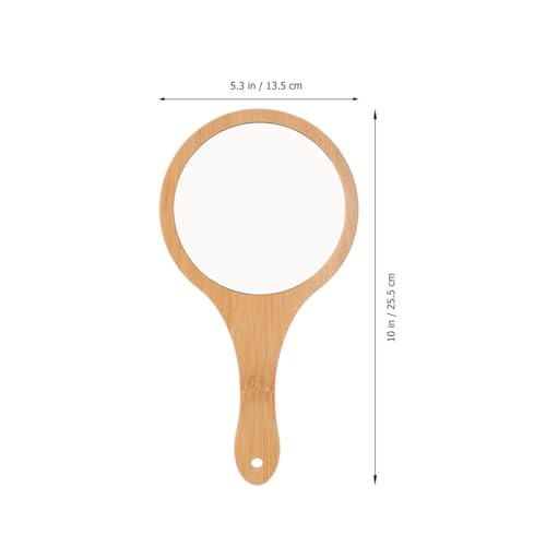 GALPADA Bamboo Hand Mirror - Portable Travel Makeup & Grooming Mirror