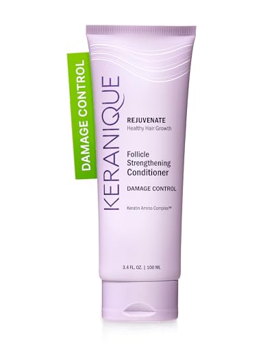 Keranique Deep Conditioner for Dry Damaged Hair - Extreme Damage Repairing Conditioner for Thinning, Frizzy Hair w/Keratin - Anti-Damage Hair Care for Women - Intense Repair for Hair Breakage