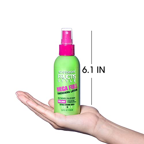 Garnier Fructis Style Mega Full Thickening Lotion for All Hair Types, 5 Ounce (2 Count) (Packaging May Vary)